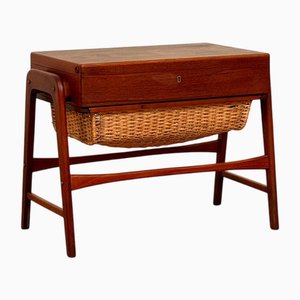 Teak Beistell- oder Nähmaschinentisch, Dänemark, 1950er-1960er