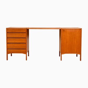 Modularer Schreibtisch aus Teak, Schweden, 1950er-1960er