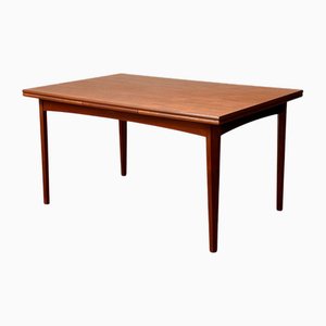 Mesa de comedor de teca, Dinamarca, años 50