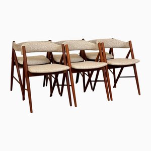 Teak Dining Chairs, Denmark, 1950s-1960s, Set of 6
