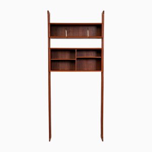 Libreria alta in teak, Danimarca, anni '50-'60