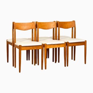 Chaises de Salle à Manger en Chêne Massif, Danemark, 1950s-1960s, Set de 6