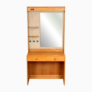 Coiffeuse en Chêne avec Miroir, Suède, 1960s