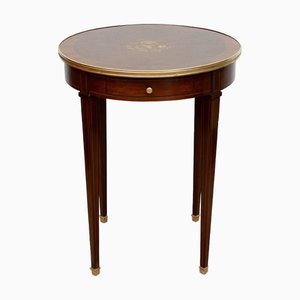 Table d'Appoint Napoléon III Antique en Acajou avec Éléments en Bronze Doré, France, 19ème Siècle