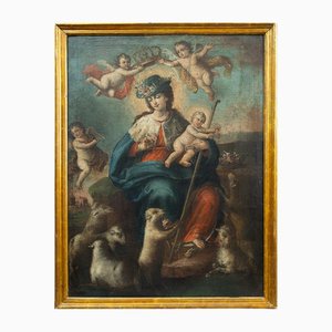 Artiste Napolitain, La Divine Bergère, 17ème Siècle, Huile sur Toile