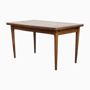 Antique English Extendable Dining Table in Elm and Cherrywood
