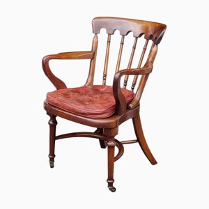 Silla de escritorio de caoba, de principios del siglo XIX