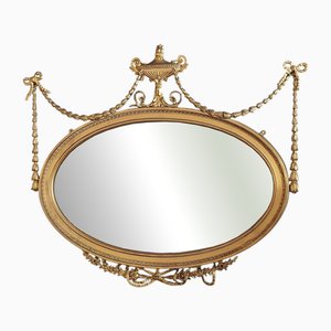 Espejo neoclásico Adam-Revival con marco dorado, década de 1890