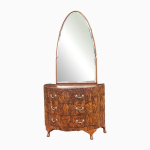 Art Deco Burr Walnut Dressing Table from Maurice Adams Ltd., 1920s