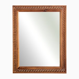 Miroir Mid-Century en Bois Sculpté, France
