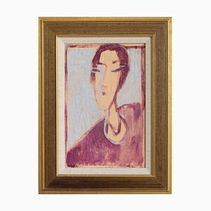 Florentine Artist, A Portrait Series XV, 1980s-1990s, Oil on Canvas, Framed