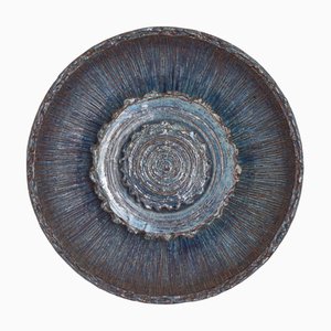 Scandinavian Modern Blue Stoneware Wall Sconce attributed to Ege Dagnæs, Denmark, 1960s