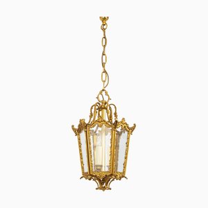 Brass Lantern Pendant Light, Germany, 1960s