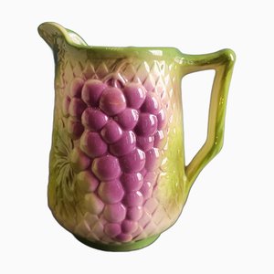 Vintage French Majolica Pitcher from Saint Clément, 1960s