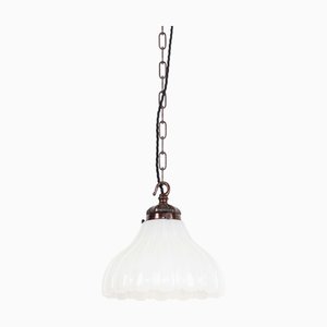 Lampada a sospensione Art Déco con pietra di luna di GEC, anni '20
