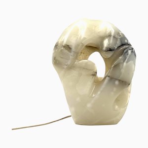 Sculptural Alabaster Table Lamp, France, 1980s