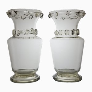 Blown Glass Vases, Late 19th Century, Set of 2