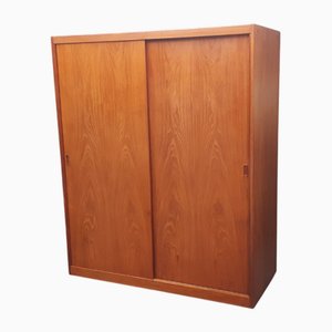 Danish Teak Wardrobe with Drawers, 1960s