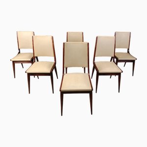 Mid-Century Modern Italian Dining Chairs, 1950s, Set of 6