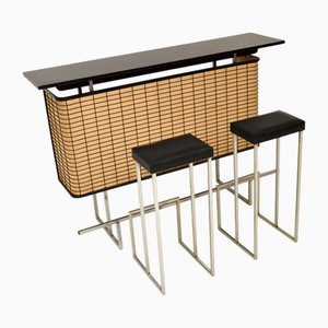Sgabelli bar vintage Drinks, anni '50, set di 3