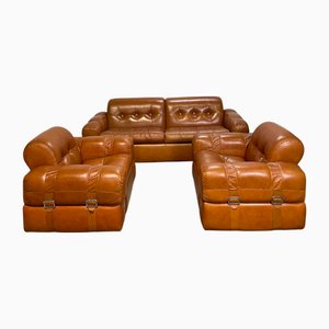 Okay Armchairs and Sofa by Adriano Piazzesi, 1970s, Set of 3
