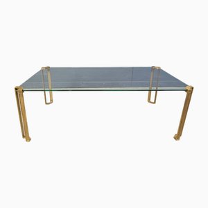 T24 Pioneer Glass and Cast Brass Rectangular Coffee by Peter Ghyczy, 1970s