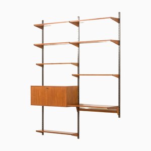 Vintage Danish Teak Wall Unit by Kai Kristiansen for FM Mobler, 1960s