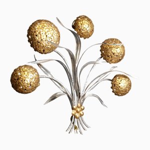 Vintage Floral Wall Lamp by Hans Kögl, 1970s