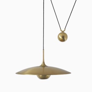 Onos 55 Counterbalance Pendant Lamp in Brass by Florian Schulz
