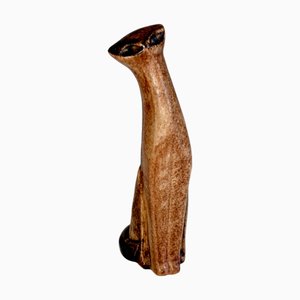 Statuetta a forma di gatto in ceramica di Marianne Starck per Michael Andersen Bornholmsk Keramik, anni '60