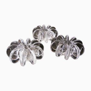Bougeoirs Mid-Century en Verre de Rosenthal, 1970s, Set de 3