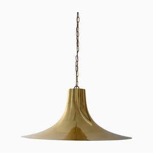 Lampada a sospensione vintage in ottone, Scandinavia, anni '60