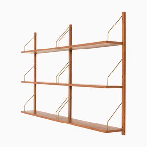 Système d'Étagères Vintage Scandinave en Teck, 1970s