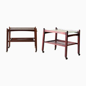 Scandinavian Bedside Tables, 1940s, Set of 2