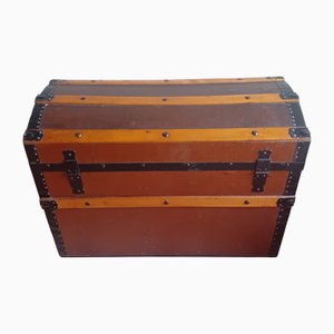 Coffre à Vapeur Antique en Métal et Bois, 1920s