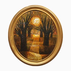 Laimdots Murnieks, Mood, 1983, Oil on Cardboard, Framed