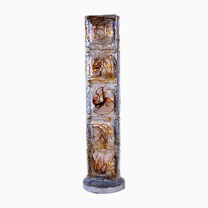Floor Lamp in Steel and Murano Glass, 1970