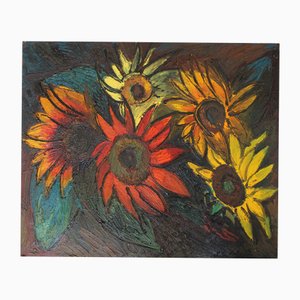 Aleksandrs Rodin, Girasoles, 1986, óleo sobre lienzo