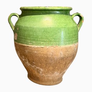 French Green Glazed Confit Pot, 19th Century