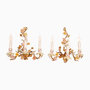 Vintage Italian Wall Lamps, 1950s, Set of 2
