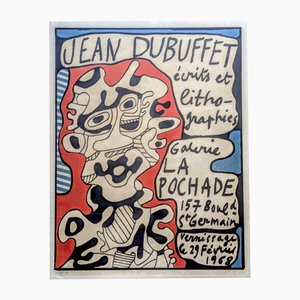 Jean Dubuffet, Writings and Lithographs, 1968, Original Hand-Signed Serigraph