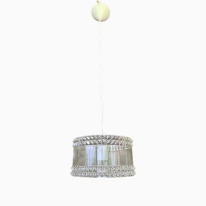 Lampada a sospensione vintage in vetro acrilico, anni '70