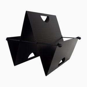 Postmodern Metal Magazine Rack, Italy, 1980s