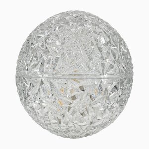 Lampada a sfera in cristallo sfaccettato, anni '50
