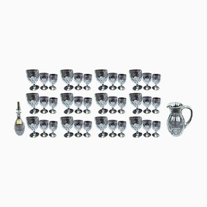 Verres en Cristal de Vallerysthal, Set de 38