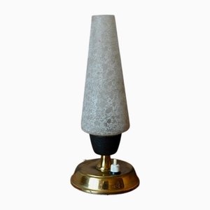 Kleine böhmische Französische Tischlampe aus Gold, 1960er