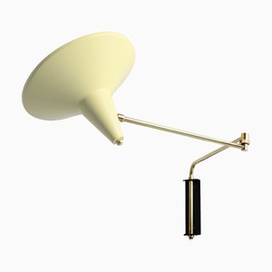 Lámpara de pared Paperclip en amarillo claro de JJM Hoogervorst para Anvia, años 50