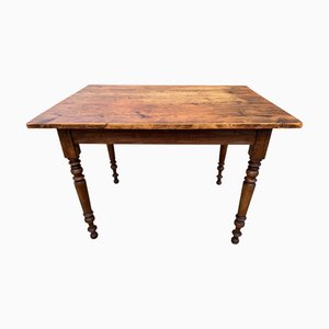 Tavolo da bistrò antico in stile Luigi Filippo in abete parigino