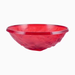 Large Moon Bowl in Red Plastic by Mario Bellini for Kartell, Italy