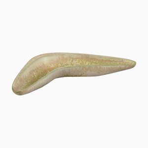 Boomerang-Shaped Eggshell Glazed Ceramic Bowl by Gunnar Nylund for Rörstrand